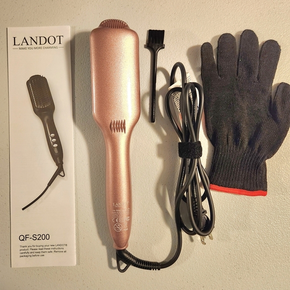 Landot Rose Gold Hair Straightening Brush - Picture 11 of 15